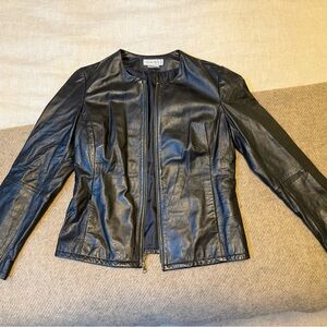 VINTAGE Nine West 90s Black Leather Jacket